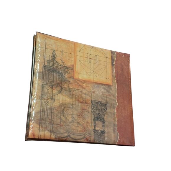 Pioneer 12x12 EZ Load Memory Book 20 Top Loading Pages Architectural Sketch - Picture 6 of 7